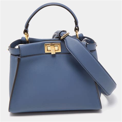 fendi navy blue bag|fendi handbag blue.